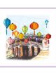 Boyle Quilled Greeting Card Paper Lanterns 15x15cm