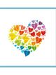 Boyle Quilled Greeting Card Rainbow Heart 15x15cm