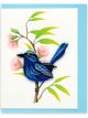 Boyle Quilled Mini Greeting Card Blue Wren 8.5x6.4cm