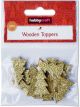 Boyle Mini Wooden Glitter Tree Shapes 6 Packs of 12 Gold Trees