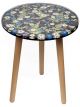 Leni Resin Side Table Tranquil Garden Black 40x40x52cm