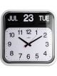 Leni Banker's Wall Clock with Calendar 43x43x11cm White