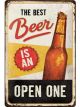 Nostalgic-Art Medium Sign Best Beer Is An Open One 20x30x0.5cm