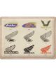 Nostalgic-Art Large Sign Honda MC Logo Evolution 30x40cm 30x40x0.5cm