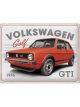 Nostalgic-Art Large Sign VW Golf GTI 1976 30x40cm 30x40x0.5cm
