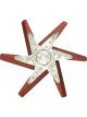Derale High Performance Flex Fan 18 Inch Red Blade Chrome Hub 19418