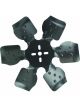 Derale Standard Rotation Rigid Steel 6 Blade Race Fan Black 13in