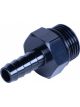 Derale Straight Hose Fitting 7/8-14 Male Thread x 3/8 Barb Hose Tail End