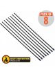 Heatshield Exhaust Wrap Stainless Black Locking Ties 200mm Long Pack 8