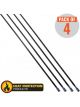 Heatshield Exhaust Wrap Stainless Black Locking Ties 355mm Long Pack 4