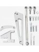 TFI Racing Alternator Bracket Kit Billet Polished Aluminium BBC Swp