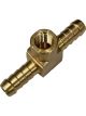 TFI Racing Brass Fuel Pressure Gauge Fitting 9.5mm Hose to 8.4mm NPT
