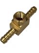 TFI Racing Brass Fuel Pressure Gauge Fitting 7.9mm Hose to 8.4mm NPT
