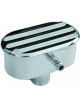 TFI Racing Breather Cap Nostalgic Oval Alloy Polished Finned
