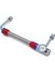 TFI Racing Dual Feed Stainless Fuel Line Red/Blue Adjustable Holley