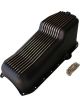 TFI Racing Oil Pan Fits SBC 283-350 1980-85 Black Alloy Finned 2pc Rear