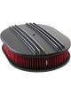TFI Racing Oval Black Dual Centre Finned Air Cleaner 12