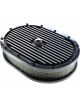 TFI Racing Oval Black Polished Finned Air Cleaner 12