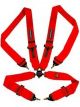 Raceworks Red 4Point Cam Lock Harness