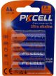 PK Cell AA Alkaline Battery 4 Pack