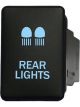 Hulk 4X4 Switch Push Button On / Off Oe Rpl 12V Rear Lights Blue