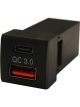 Hulk 4X4 Dual Usb Charger Port 1 Type C Port 2 Qc3.0 For Prado 150Ser