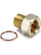 Auto Meter Fitting, Adapter, M16X1.5 Male, Brass, For Mech. Temp. Gauge