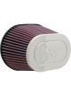 K&N Oval Straight Clamp-On Air Filter