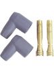 MSD Spark Plug Boots And Terminals Gray Socket 90 Boots 8.0-8.5mm Pair