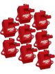 MSD Ignition Coil Msc Ii Coil Pack Epoxy Square Red Gm Ls1/Ls6 Set Of 8