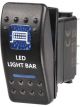Narva 12V Illuminated Off/On Rocker Switch w/LED Light Bar Symbol Blue