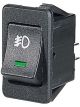 Narva Off/On Rocker Switch With Green LED And Front Fog Symbol