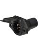 Narva 7 Pin Heavy Duty Round Nylon Trailer Socket W/Rubber Boot