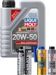 Liqui Moly MoS2 Leichtlauf 20W-50 1L + Platinum Service Kit