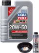 LIQUI MOLY MoS2 Leichtlauf 20W-50 1L Silver Service Kit + 6L Drip Tray