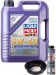 LIQUI MOLY Leichtlauf High Tech 5W-40 5L Silver Service Kit + 6L Drip Tray