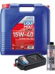 LIQUI MOLY Touring High Tech 15W-40 20L Silver Service Kit + 8L Drip Tray