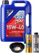 LIQUI MOLY Touring High Tech 15W-40 5L Gold Service Kit + 6L Drip Tray