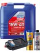 LIQUI MOLY Touring High Tech 15W-40 20L Gold Service Kit + 8L Drip Tray