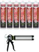 Soudal Multibond SMX50 Seal & Stick Polymer Sealant White 290ml 6 Pack + Gun Kit