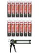 Soudal Multibond SMX50 Seal & Stick Polymer Sealant White 290ml 12 Pack + Gun Kit