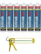 Soudal Silirub Aquarium Silicone Sealant Translucent 310ml 6 Pack + Gun Kit