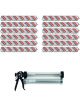 Soudal Silirub WS+ Neutral Cure Silicone Sealant Black 600ml 12 Pack + Gun Kit