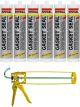 Soudal Gasket Seal Silicone High Temperature Resistance Red Glue 310ml 6 Pack + Gun Kit