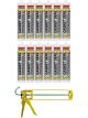 Soudal Gasket Seal Silicone High Temperature Resistance Red Glue 310ml 12 Pack + Gun Kit