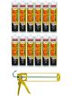 Soudal Fill & Paint Gap Filler Joint Sealant White 300ml 12 Pack + Gun Kit