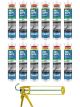 Soudal Pro Gaps Exterior Filler White 300ml 12 Pack + Gun Kit