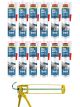 Soudal Wet On Wet Express Gap Filler White Sealant 300ml 12 Pack + Gun Kit