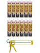 Soudal Wet On Wet Express Gap Filler White Sealant 300ml 12 Pack + Gun Kit