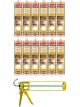 Soudal Timber & Parquet High Quality Sealant Ash/Maple 290ml 12 Pack + Gun Kit